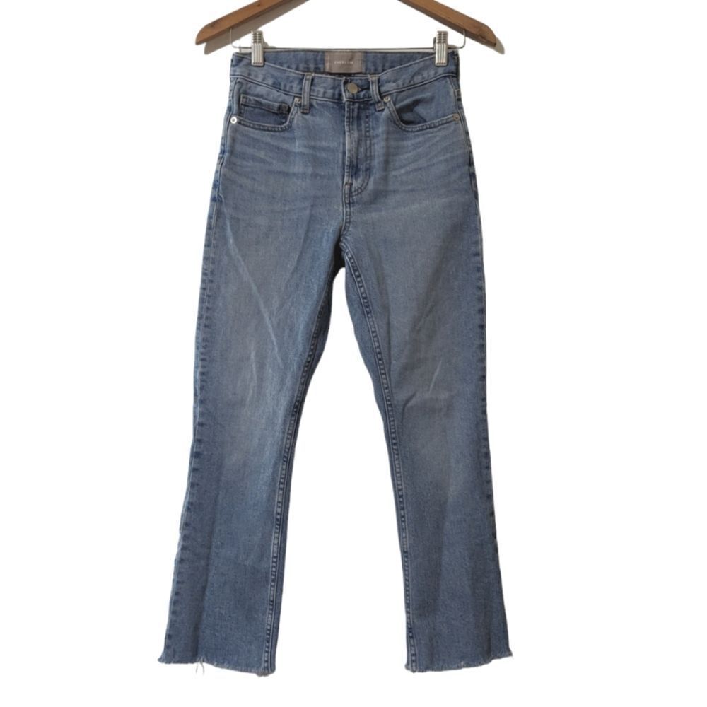 Everlane High Rise Kick Crop Light Wash Size 26